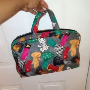 Vintage Christian Dior Gloves Print Vanity Bag